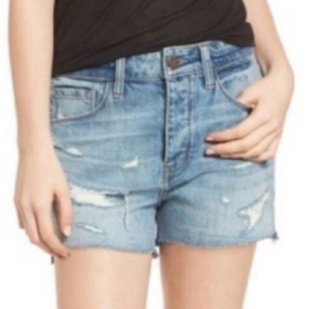 TREASURE & BOND FOSTER BOYFRIEND DISTRESSED DENIM JEAN SHORTS WOMENS SZ 25